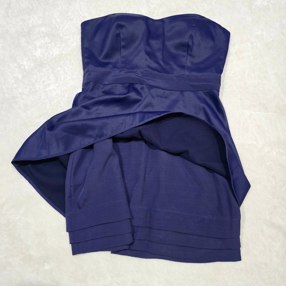 Bcbgeneration Strapless Deep Purple Mini Dress La… - image 4